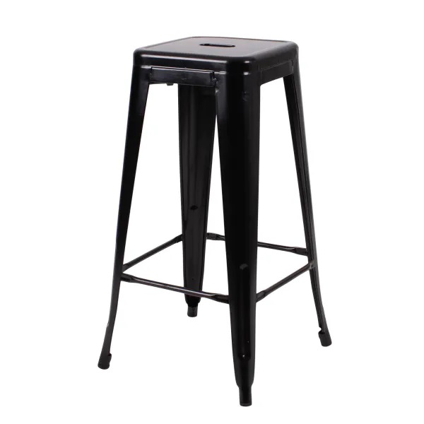 Barstol, Paris, sort, metal, 43x43x77h cm, (4 stk.)