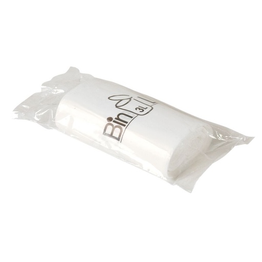 [34512] Spandepose med stjernebund, 3 l, 29x35cm, hvid, LLDPE/virgin,  med tryk, 10my, (10 rl á 20 stk, 200 stk.)