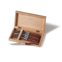 Steak knive, rustfristål, SILVER, SOLA, i trææske, 1 æske med 6 stk, (1 pakke)