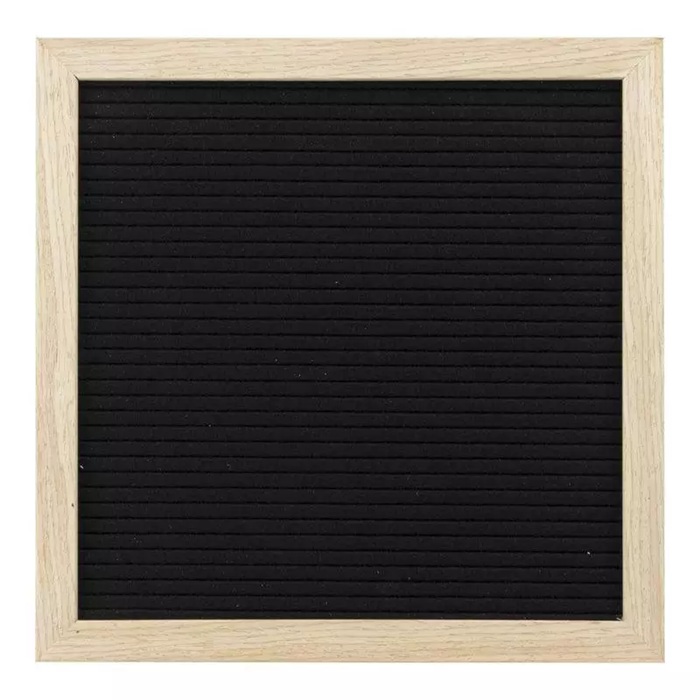Bogstavtavle med teakramme, 30x30 cm, Securit, (1 stk.)