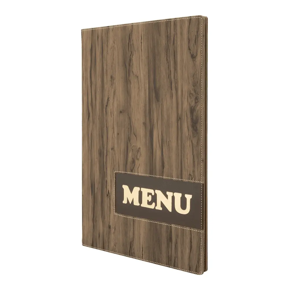 Menuomslag, A4 WOOD DESIGN, Securit, (1 stk.)