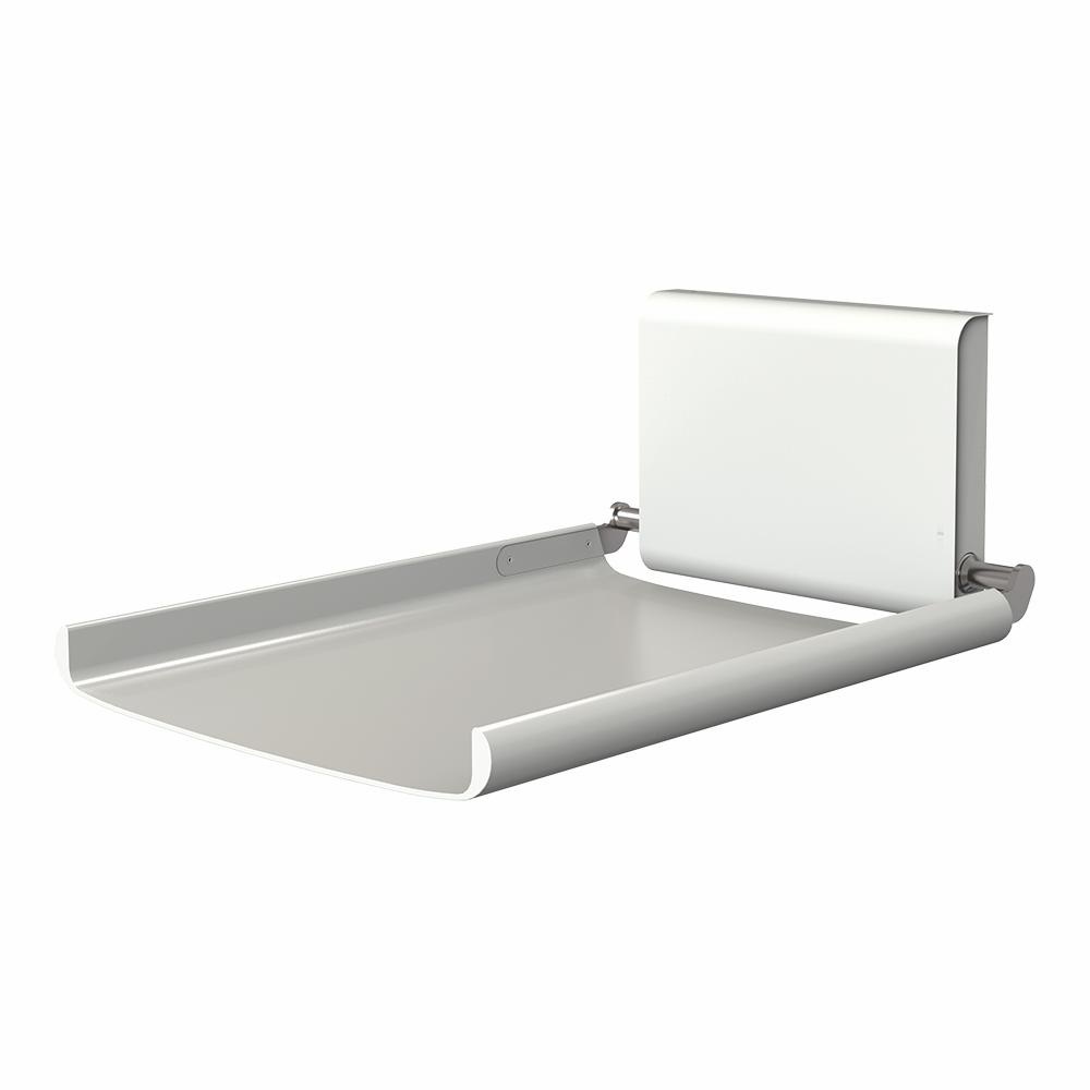 Væghængt puslebord, hvid/sort, aluminium, Dan Dryer, BJÖRK, (1 stk.) (Hvid)