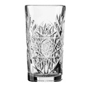 Højt drinksglas, 47 cl, klar med mønster, glas, Hobstar, LIBBEY, (6 stk.)