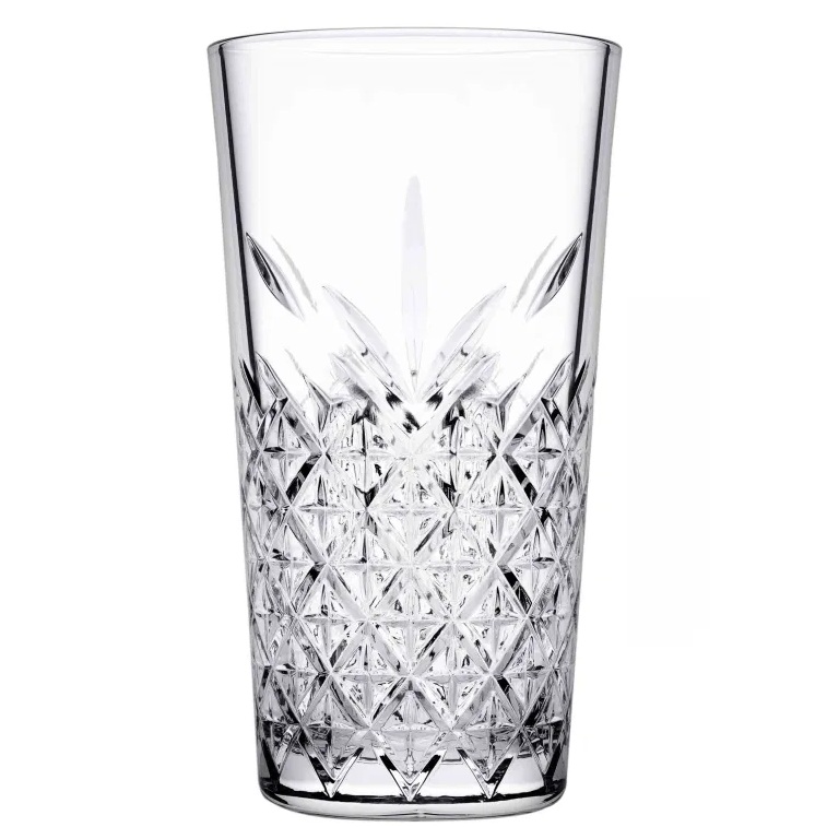 Stabelbare høje drinksglas, klar med mønster, Timeless, Pasabahce, (12 stk.) (0,35 L - (350 ml))