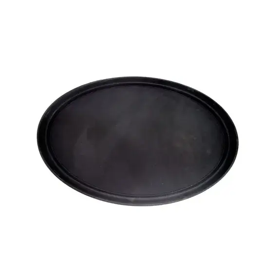 Tjenerbakke m/ antislip polyester, Ø40,5 cm, sort, (1 stk.)