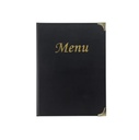 Menuomslag, Securit® BASIC, A4 / A5, til 8 sider, PVC, flere farver, (1 stk.) (Sort, A5)