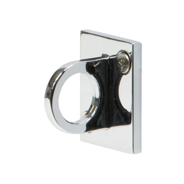 Vægkrog til afspærringssystem, 5x4cm, rustfrit stål, Securit CLASSIC, flere farver, (1 stk.) (Sølv)