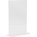 Borddisplay T-skilt, Securit®, A6, akryl, klar transparent, (1 stk.)