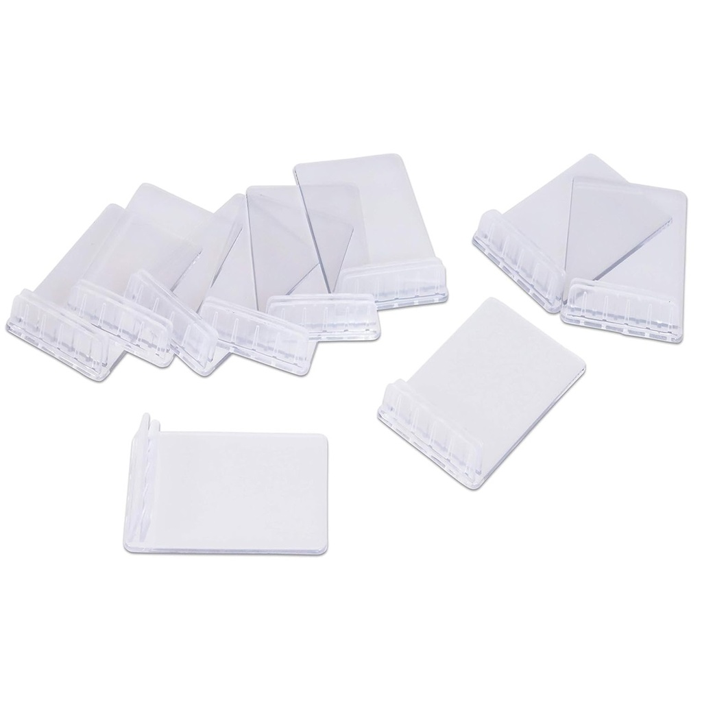 Skilteholdere fødder, Securit®, 1x4 cm, plast, klar, (10 stk.)