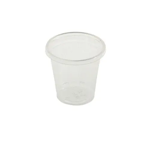 Snapseglas, PLA, 30ml, Ø4,5cm, præget SUP, glasklar, Naturesse, (3000 stk.)