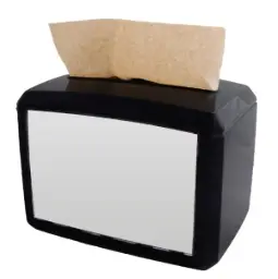 Servietdispenser, N4, GS-Basic, hvid eller sort, plast, (1 stk.) (Sort)