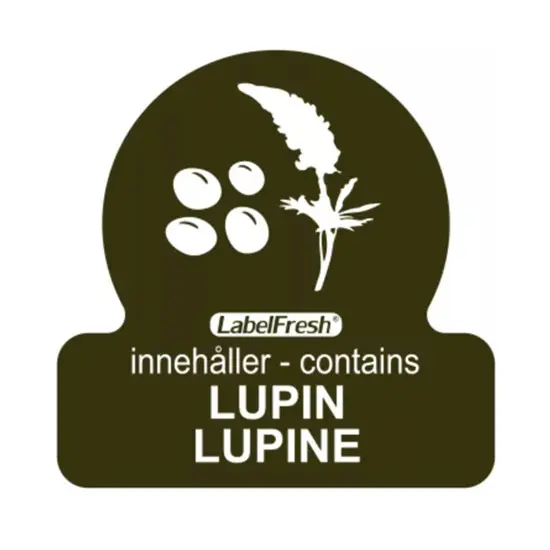 HACCP labels - allergenmærkning, lupin, 3x3 cm, LabelFresh, (pk á 500 stk.)