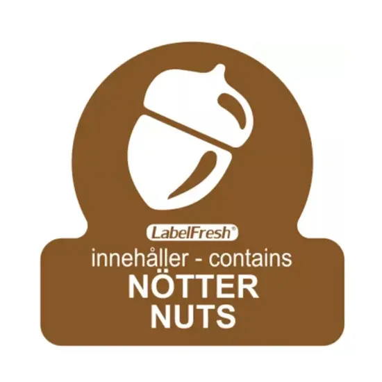 HACCP labels - allergenmærkning, nødder, 3x3 cm, LabelFresh, (pk á 500 stk.)