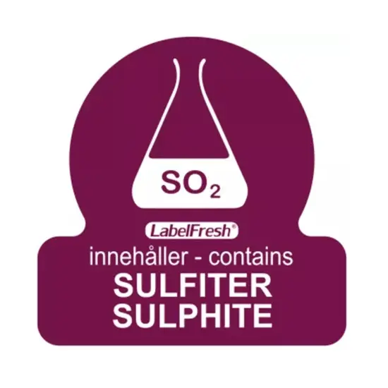 HACCP labels - allergenmærkning, sulfitter, 3x3 cm, LabelFresh, (pk á 500 stk.)