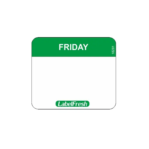 HACCP labels, Fredag, 3x2,5cm, LabelFresh Easy, (pk á 1000 stk.)