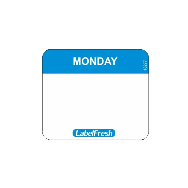 HACCP labels, Mandag, 3x2,5cm, LabelFresh Easy, (pk á 1000 stk.)