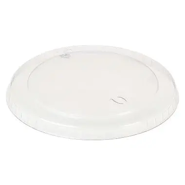 [44418] Plastlåg, Ø8.5cm, bionedbrydelig, PLA, klar, til isbæger 180ml, (800 stk.)
