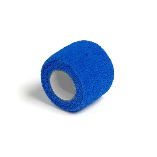[45642] Selvklæbende bandage, blå & detekterbar, 2,5cm x 4,5m, Detectaplast, (48 stk.)