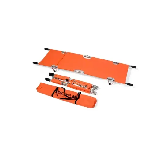 [45738] Redningsbåre, dobbelt foldbar, 222x53x16cm, Protectaplast, (1 stk.)