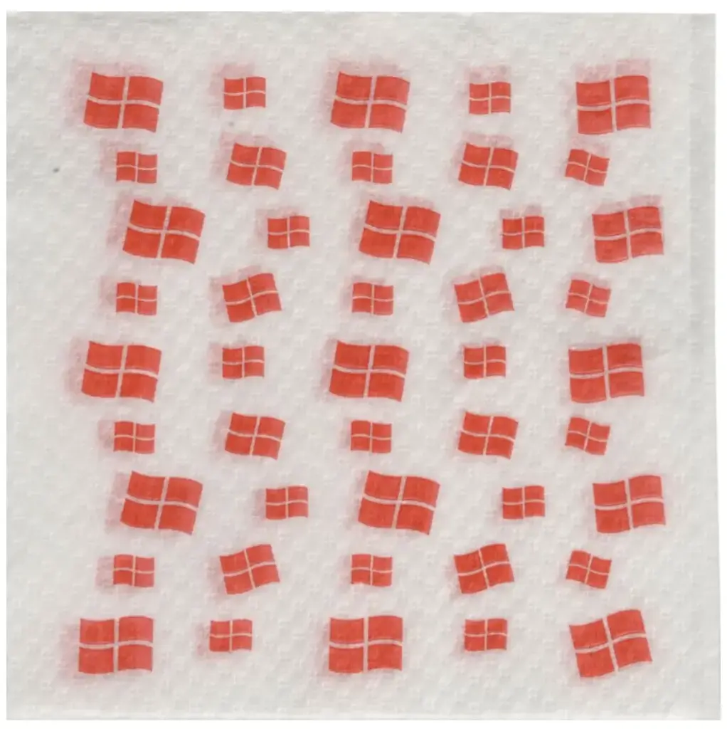 Fødselsdagsservietter, 1-lags, 1/4 fold, 33x33cm, hvid, nyfiber, (2400 stk.)