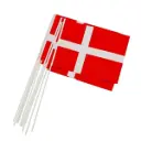Papirflag på pind, Dannebrog, A5, 20x40cm, papir/plast, (8 stk.)