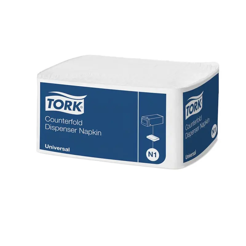 Dispenserservietter, Counterfold, N1, 33x30 cm, Tork 10935, (24 pk á 300 stk, 7.200 stk.)