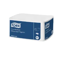 Dispenserservietter, Counterfold, N1, 33x30 cm, Tork 10935, (24 pk á 300 stk, 7.200 stk.)