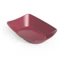 Genanvendelig snacktallerken, XL, 13,5x8,5x4,4cm, mørkerød, PP, (100 stk.)