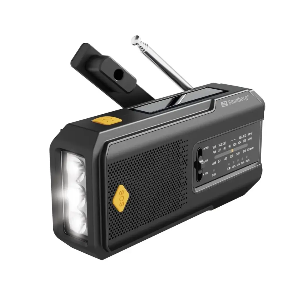 Sandberg, Survivor Radio All-in-1 2000, AM/FM, Mono, sort, (1 stk.)