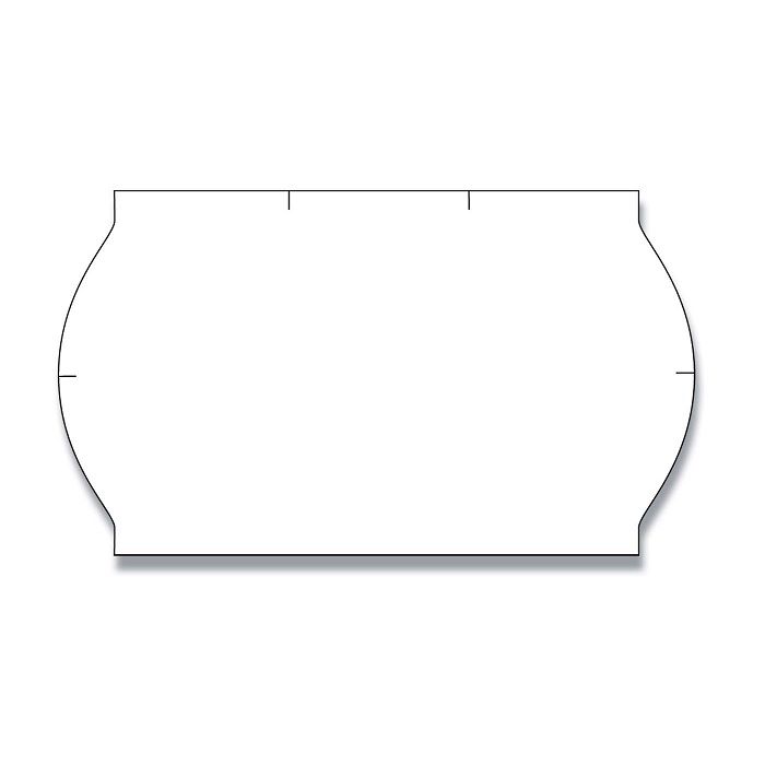 Prisetiket, 2,6x1,6cm, blitz, hvid, permanent lim, Meto, (1200 stk pr rulle.)