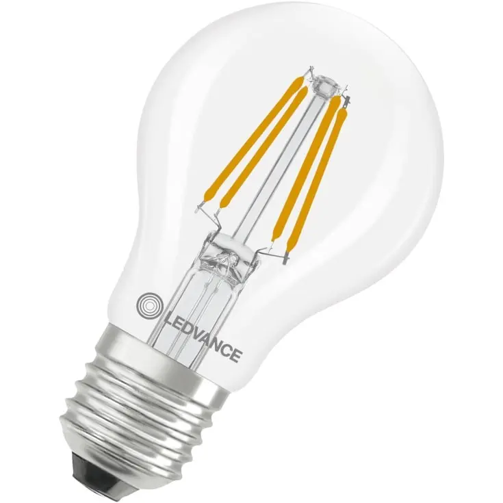 Dæmpbar LED standardpære, E27, 470lm, 2700K, 3,4W/827 (40W), klar, LEDVANCE Parathom, (10 stk.)