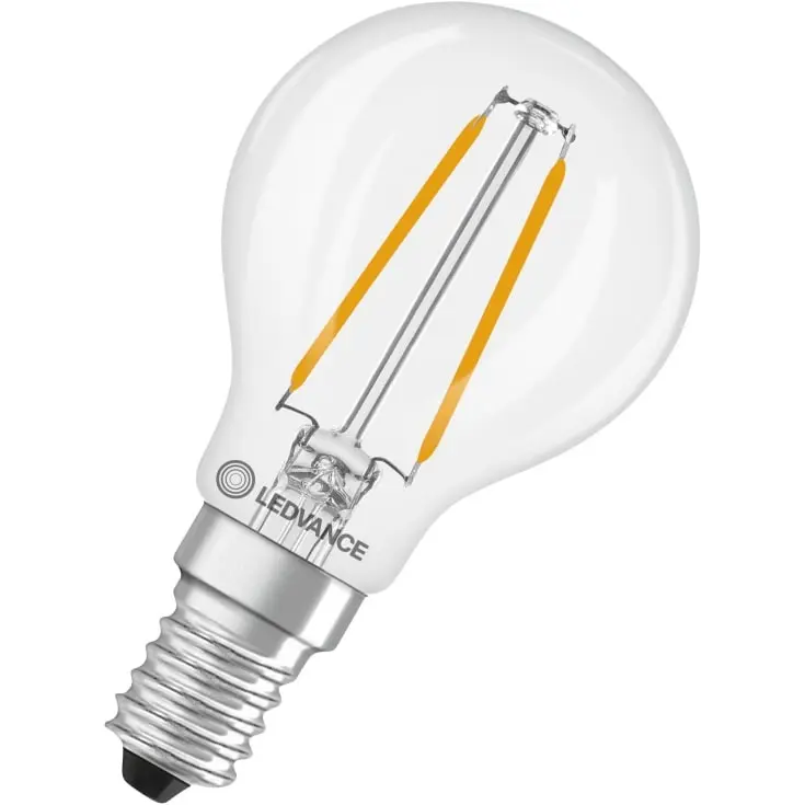 Dæmpbar LED kronepære, E14, 250lm, 2700K, 1,8W/827 (25W), klar, LEDVANCE Parathom, (10 stk.)