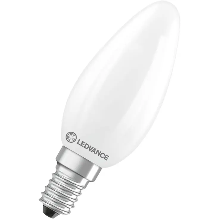 LED kertepær, E14, 250lm, 2700K, 1,8W/827 (25W), mat, LEDVANCE, (10 stk.)
