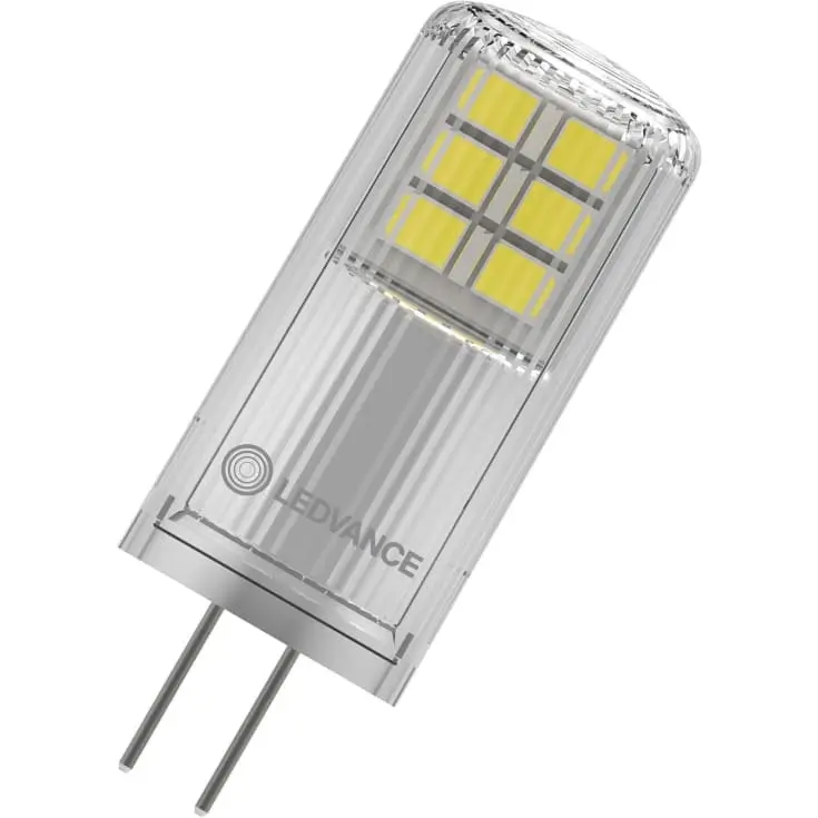 Dæmpbar LED stiftpære, G4, 200lm, 2700K, 2W/827 (20W), klar, LEDVANCE, (20 stk.)