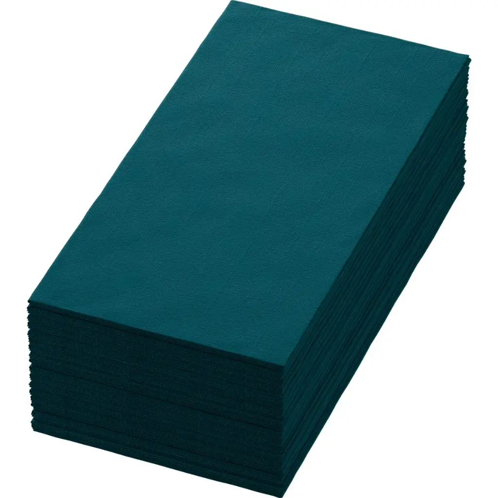 Middagsserviet, Dunisoft, bio, 1/8 fold, 40x40cm, Ocean Teal, Duni, (360 stk.)