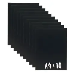 Kridtskilte A4, Securit®, dobbeltsidede, fødevaregodkendt og slagfast polystyren, matsort, (10 stk.)