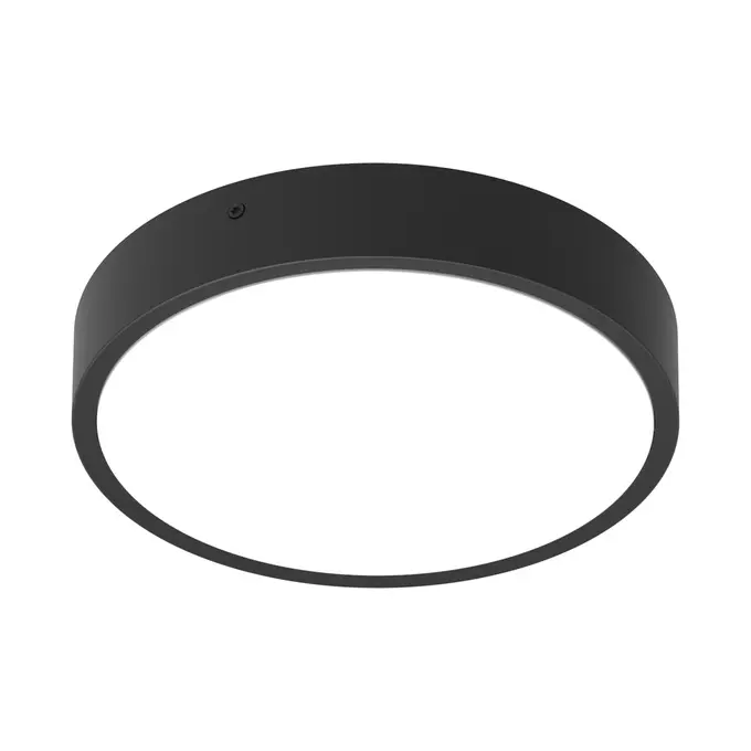 LEDVANCE Surface Bulkhead Outdoor Sensor 9,5W 1220lm Ø250 mm – Multi Select 830/840 – IP65 – Sort – EVERLOOP (8 stk.)