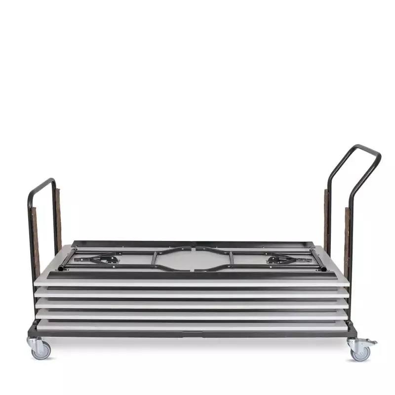 Bordvogn til klapborde, Stabelfix, 84x184-234cm, justerbar i 4 længder, plads til 10 klapborde, 2 låsbare hjul, (1 stk.)