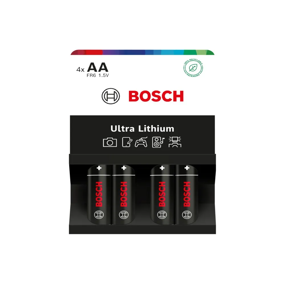 AA-batteri (FR6), Bosch Ultra Lithium, 4-pak, (1 stk.)