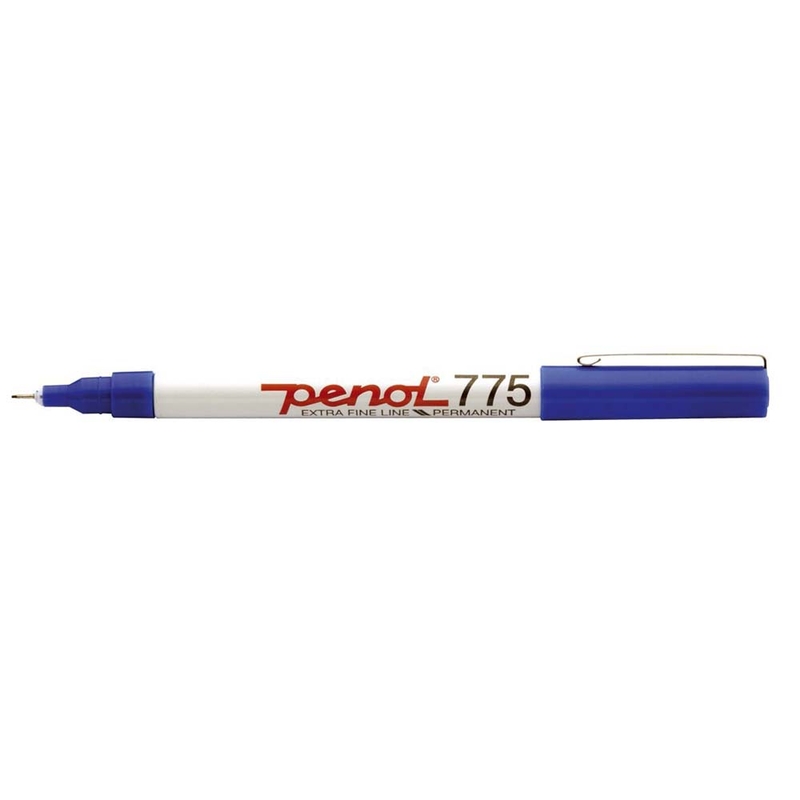 Marker, Penol, 775, 0,5MM, Spids, blå permanent