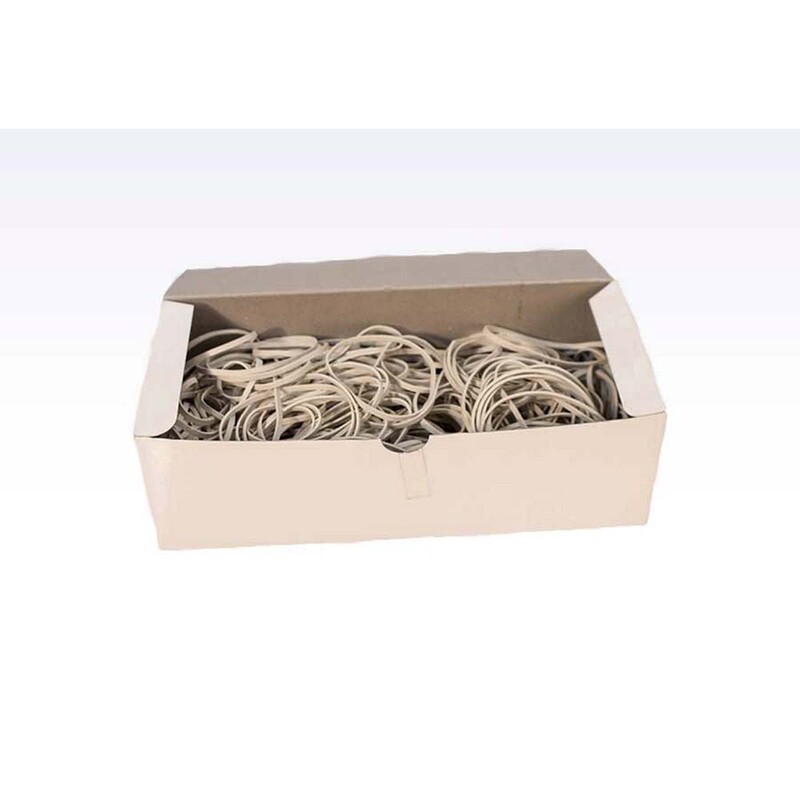 Gummibånd, 100 mm x 5 mm, gummi, hvid rullevægt: 0.50 kg, pakke med 500 g (Pakke)