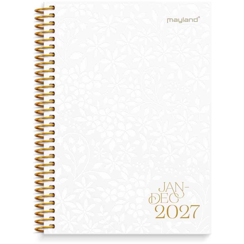 Ugekalender, Mayland, 117x151mm år: 2027, hvid,