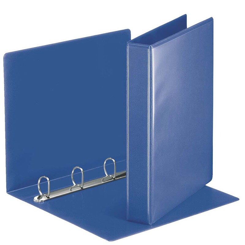 Hobbymappe, Esselte blå, 30mm, 210x297mm, antal ringe: 4, PP FSC Recycled Credit