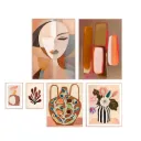 Indrammede billeder med grafiske kunsttryk - Securit ONE GALLERY Modern Graphic, (sæt á 6 stk.)