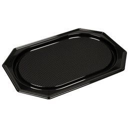 Serveringsfad, 54x36x3cm, sort, RPET, stor, (10 stk.)