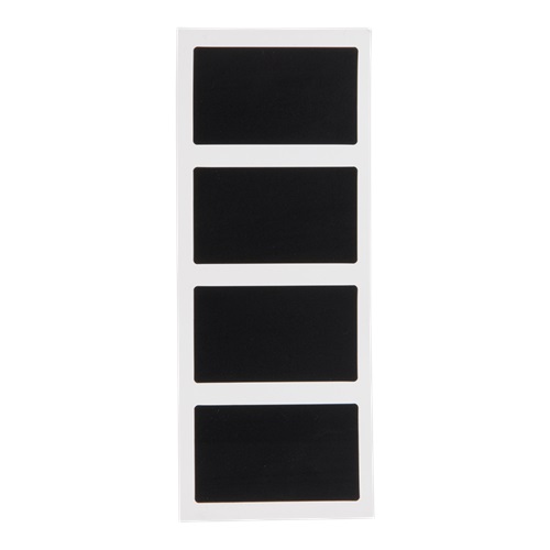Tavle klistemærker, Securit, rektangulære, 8,2x4,8 cm, folie, sort, (1 stk.)