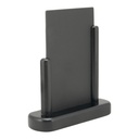 Bordskilt m/ kridttavle, Securit ELEGANT, A6, bøgetræ/PP, flere farver, (1 stk.) (Sort)
