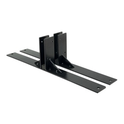 Fødder til Multiboard modul-system, Securit, 40,2x14,4x4 cm, stål, sort, (2 stk.)