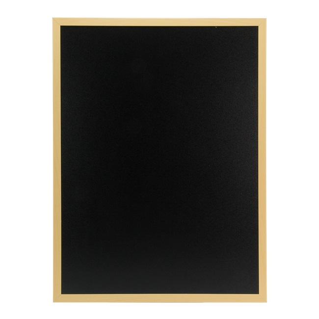 Kridttavle til væg, inkl. kridtmarker, Securit Woody, 80x60 cm, træ/PP, teakfarvet/sort, (1 stk.)