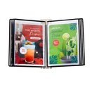 Menumappe, Securit, 27x30x23 cm, 8xA4, akryl/PP, klar/sort (1 stk.)